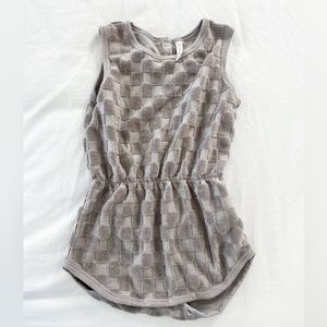 Rylee and Cru Checkered Terry Romper